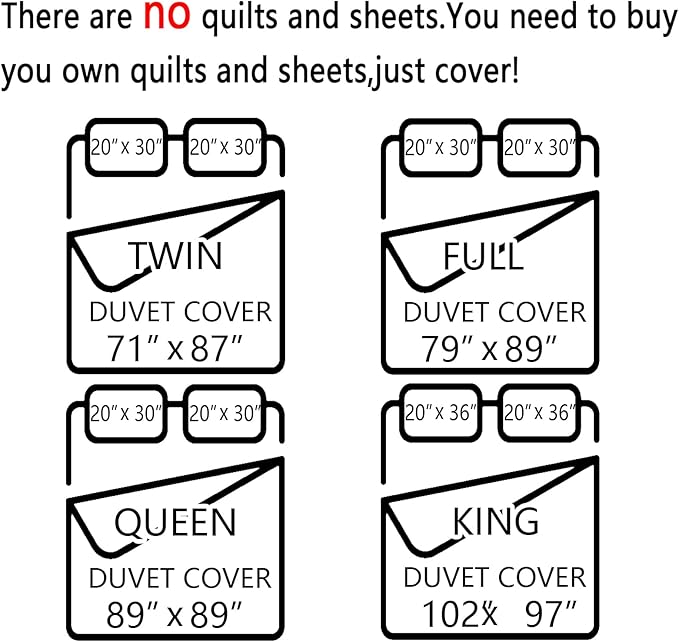 CVHOUSE Mermaid Duvet Cover Queen Size,Sky Cloud Bedding Set for Girls Kids Teens,Mermaid Comforter Cover,1 2 Pillowcases 3 Piece Queen 89'x89'