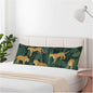 Leopard Body Pillows Covers for Adults, Wildlife Leopards Tropical Leaves Body Pillow Covers Lumbar Body Pillow Case 20"X54" Body Pillowcase Cushion Cover for Home Bedroom Office Hotel