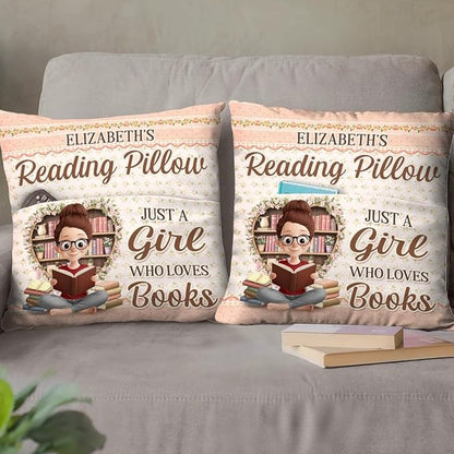 Pawfect House Custom Pocket Pillow (Insert Included), Personalized Bookish Gifts for Book Lovers, Bookworms, Readers, Chapters of Happiness, Throw Pillows for Book Lovers Gifts, Bedroom Decoration