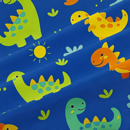 Dinosaur Duvet Cover Sets Twin Size for Kids Boys Girls Teens, Cartoon Blue Green Comforter Cover,1 Duvet Cover 69x90 Inches and 1 Pillowcase 20x26 Inches (Twin,No Comforter)