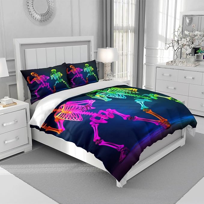 Microfiber Halloween Sheets Full Set with 2 Pillow Cases Standard Size, Fitted Flat Sheet for Kids Girls Teens Adult Bedroom Decor,Pumpkin Sheets Bed Sheets Floral Petal Country Bedding Décor