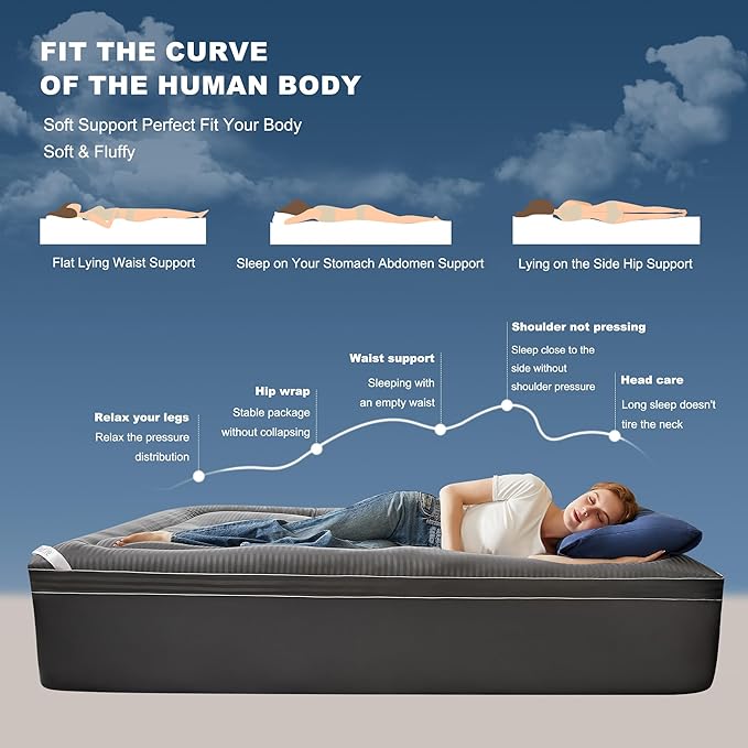 BEDLORE Full Mattress Topper, Thick Pillow Top Pad for Back Pain Relief, Cooling Soft Mattress Cover with Deep Pockets 6-15 inch