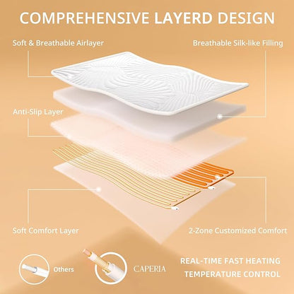 Heated Mattress Pad King, Electric Mattress Pad Bed Warmer with 9 Heat Settings, Memory Function, 1-12 Hours Auto Off, Deep Pocket, Machine Washable, 78"x 80"