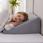 Wedge Pillow for Sleeping, 10" Bed Wedge Pillow for Headboard, Triangle Incline Wedges for Acid Reflux, Pillow Wedge for Back Pain Relief, Elevated Leg Pillows After Surgery, Snoring, Velvet