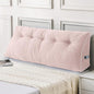 Sasttie Headboard Pillow Full, Wedge Pillow Headboard for Sitting Up in Bed, Back-Rest Support Triangular Cushion for Reading - Features Removable Washable Cover, Pink