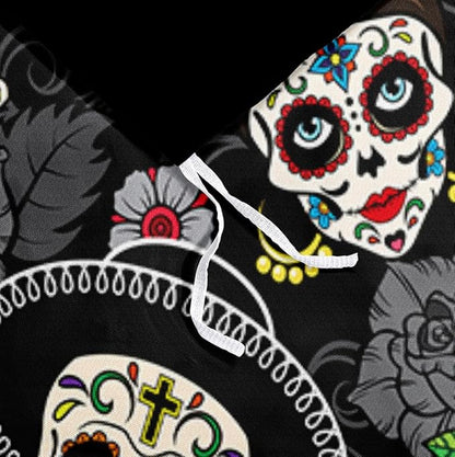 3D Print Halloween Skull Bedding Set Queen,Halloween Duvet Cover and 2 Halloween Pillowcase Fashion Bed Set for Festival Decor