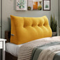 10 lbs Thickened Full Headboard Pillow for Sitting Up in Bed, Back Support Reading Pillow with Side Pocket and Velvet Removable Cover, Triangular Large Wedge Headboard Pillow