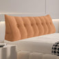 Daneey Headboard Wedge Pillow Bed Wedge Pillow for Headboard Bolster Reading Pillow for Bed Back Pillow for Sitting in Bed Wedge Pillow Headboard with Removable Cordury Cover (Pink, King)