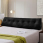 SLIGUY Large Headboard Pillow, Headboard Wedge Pillow Bed Rest Reading Pillow Bolster Triangular for Sitting in Bed-Backrest Positioning Support Long Pillow for Daybed (King:76x8x20 Inches,Black)
