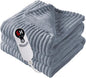 Electric Heated Blanket 72"x84" Full Size with Cozy Flannel, 6 Heat Settings & 10 Hours Auto Off, Soft & Cozy Warming Throw for Home, Office, or Bed, Machine Washable, Grey