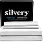 Silvery Restcool™ Silver Infused Bed Sheets Set - Award-Winning Self-Cooling Fabric for Hot Sleepers with Self-Cleaning Silvery Technology™ That Stays Fresh 3X Longer (White, King)