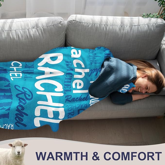 Ships Next Day, Personalized Blankets and Throws Custom Blanket with Name Customized Flannel Blanket for Kids Christmas Blanket Gifts for Teen Boys Girls