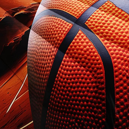 Basketball Bedding Set Twin Size,Slam Dunk Flame Basketball Print Bedding Comforter Set for Boys Girls Bedroom Decor,Sports Themed Sets Comforter with 2 Pillowcases.