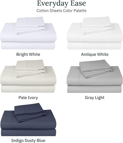 California Design Den 2-Pack Queen Sheet Set - 400 Thread Count 100% Cotton Sateen - Soft and Breathable Sheets, 2 Sets of Deep Pocket Bed Sheets - Ivory (Pale Tone)