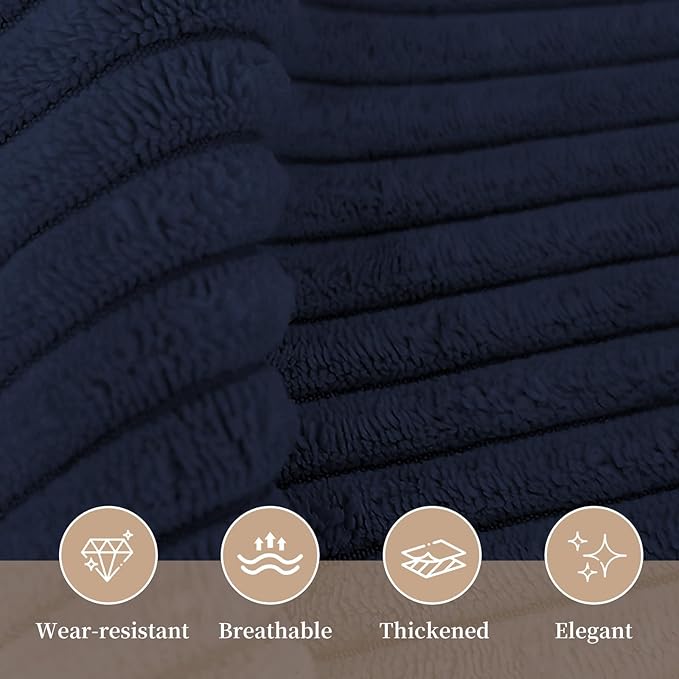 Sasttie Headboard Pillow Twin/Twin XL, Wedge Pillow Headboard for Dorm, Triangular Daybed Backrest Cushion for Sitting or Reading in Bed, with Removable Washable Cover, Navy