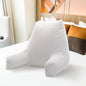 Cheer Collection Reading Pillow with Arms – Portable Bed Pillow for Sitting Up & Support, Hollow Fiber-Filled Back Rest Pillow for Sitting in Bed & Couch, Machine Washable, White