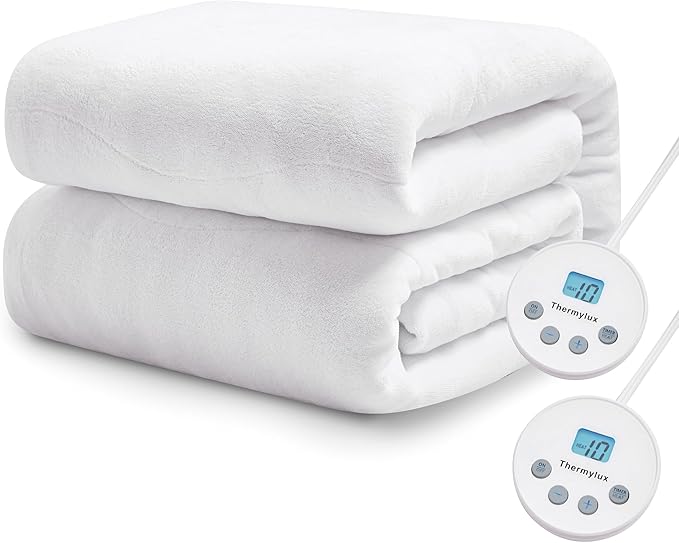 Electric Mattress Pad Queen Size Quilted Wave 10 Heat Settings & Dual Control with 12 Hour Auto Off,Deep Pocket Fits up to 18",Coral Fleece Bed Warmer,ETL Certified Machine Washable,60"x80"