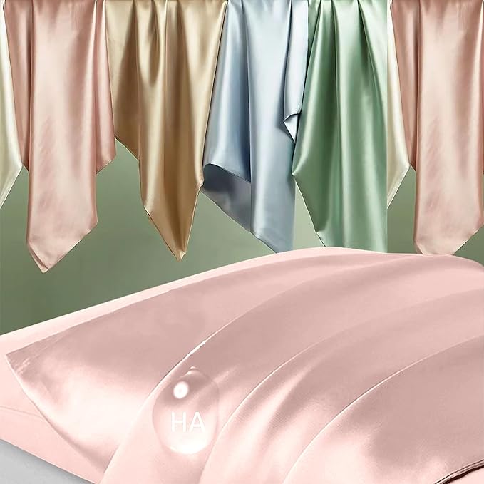 Silk Body Pillow Cases, Mulberry Silk Body Pillow Cover with Zipper, Smooth, Anti Acne, Cooling Sleep Both Sides Natural Silk Satin 20x54 Body Pillowcase, Gifts for Women Men, Coral