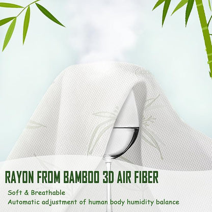 Twin Size Waterproof Mattress Protector, Premium Cooling Viscose from Bamboo Mattress Pad, Breathable, Noiseless, Cooling & Machine-Washable Bed Cover with 21" Deep Pocket