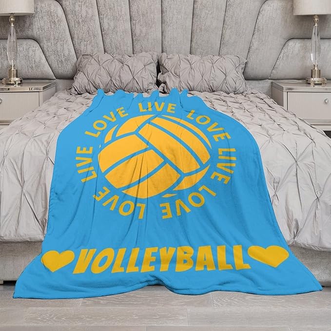 Volleyball Gifts, Volleyball Blanket for Teen Girls Team Player Party Decorations, Fuzzy Cozy Sport Throw Gift Ideal for Women Adults, 40"x50"