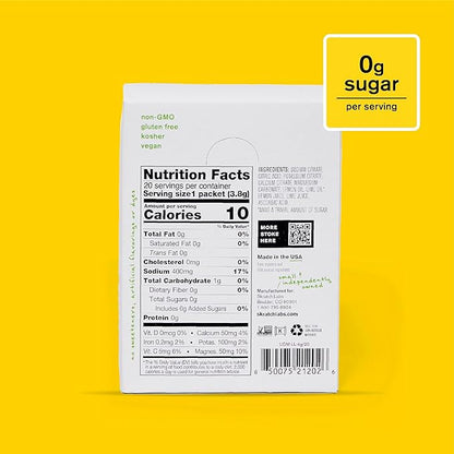 Skratch Labs Unsweetened Hydration Sport Drink Mix | Sugar Free | Electrolytes Booster | Lemon + Lime - 20 Servings | Non-GMO, Vegan, Kosher, Keto, Paleo
