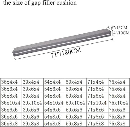 SAMTY Bed Filler for headboard Space Gap Filler Bolster Pillow Stopper for Sofa Crack Filler Between Headboard and Mattress California King Size