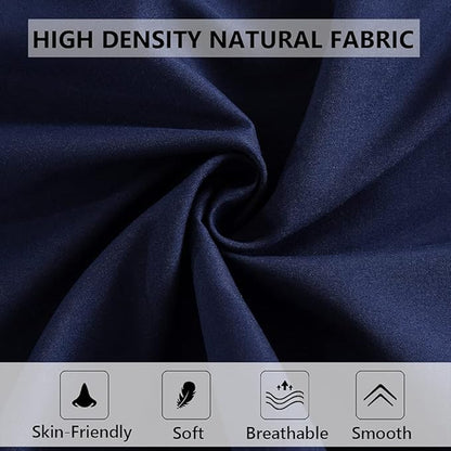 ELNIDO QUEEN Body Pillow with Pillowcase - Soft Long Bed Pillow for Adults - Breathable Full Body Pillow Insert for Sleeping, 20x54inches, Navy Blue