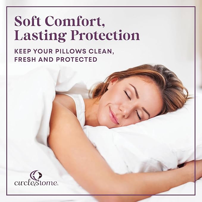 CirclesHome Pillow Protectors Single Pack Toddler Zippered - 100% Cotton Breathable Pillowcases - Protects Pillows from Dirt, Dust and Debris Toddler - (Single Pack 18 x 13)
