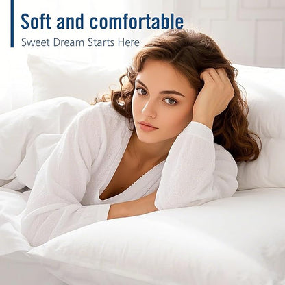 Luxury Hotel Pillows for Sleeping 4 Pack,Bed Pillows Queen Size Set of 4,Down Alternative Filling,Pillows for Back,Stomach and Side Sleepers