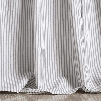 Lush Decor Ticking Stripe Bedspread Queen Size 3 Piece Set Gray - Ruffle Bedding Set Queen Bedspreads - Striped Bedding - Farmhouse & Coquette Decor