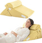 Bedluxe Adjustable 4pcs Bed Wedge Pillow Set, Memory Foam Wedge Pillows Post Surgery for Back, Neck, Leg Pain Relief, Pillow Wedge for Sleeping, Sitting up in Bed, Acid Reflux and GERD, Black