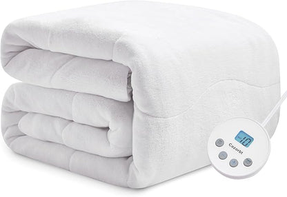 Heated Quilted Wave Mattress Pad,Full Size,Soft Bed Warmer,10 Heat Settings,1-12 Hours Auto-Off,Fast Heating,ETL Certified,Machine Washable,Fit Up to 18" Deep Pocket,54"x75"