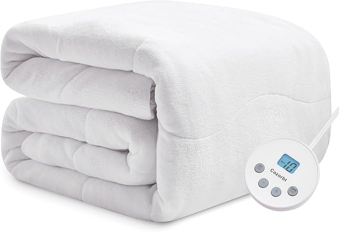 Heated Quilted Wave Mattress Pad,Twin Size,Soft Bed Warmer,10 Heat Settings,1-12 Hours Auto-Off,Fast Heating,ETL Certified,Machine Washable,Fit Up to 18" Deep Pocket,39"x75"