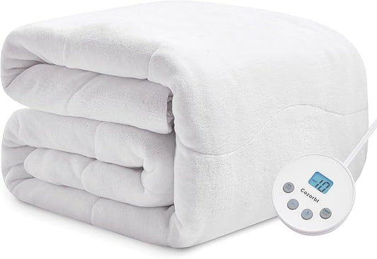 Heated Quilted Wave Mattress Pad,Twin Size,Soft Bed Warmer,10 Heat Settings,1-12 Hours Auto-Off,Fast Heating,ETL Certified,Machine Washable,Fit Up to 18" Deep Pocket,39"x75"