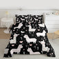 jejeloiu Cute Llama Comforter Set All Season Pink Love Heart Bedding Set with 1 Pillow Cases Floral Flower Microfiber Kids Toddler Bedclothes Kawaii Animal Bedroom Decor Duvet Quilt Soft