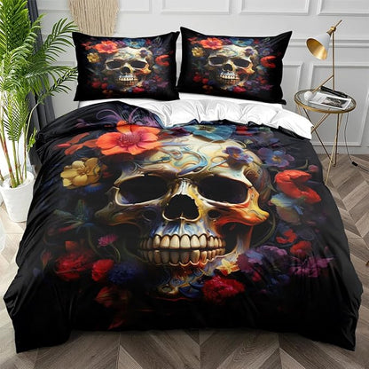 Halloween Full Bed Duvet Comforter Cover Sets with 2 Pillowcases for Kids Girls Teens Adult Bedroom Decor
