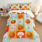 Basketball Comforter Kids Bedding King Size,Sports Style Basketball Printing Bedding Set for Teens Boys Bedroom Decor,Ball Sports Games Comforter Set Soft Kids Bedding with 2 Pillowcases.