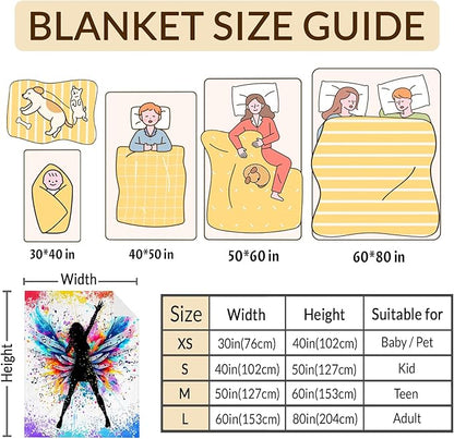 Music Blanket for Girls Women, Singer Throw Blanket Gifts for Music Lovers Kids Teens Adults, 40x50 Inches Cute Soft Fuzzy Flannel Music Themed Blanket Decor for Couch Sofa Bed