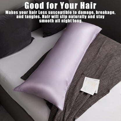 TELUS Body Cooling Pillow Cases Cover, Bamboo Rayon Pillowcases with Zipper Closure, Cool and Breathable Pillow Cover for Hot Sleepers and Night Sweats, 20x54 inches, Purple