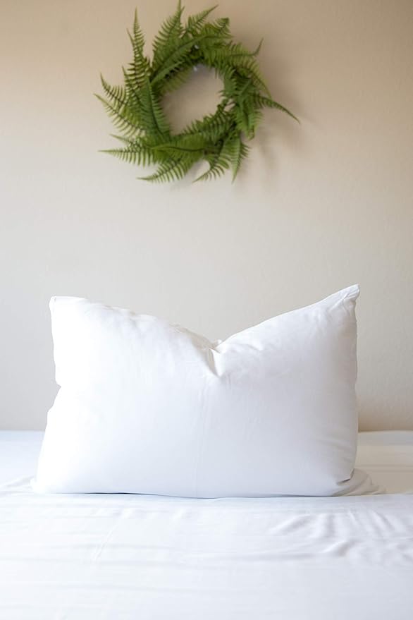 Extra Soft Down Pillow - Great for Stomach Sleepers Pillow - Very Flat - Bed Pillow - White Duck Down - Queen Size