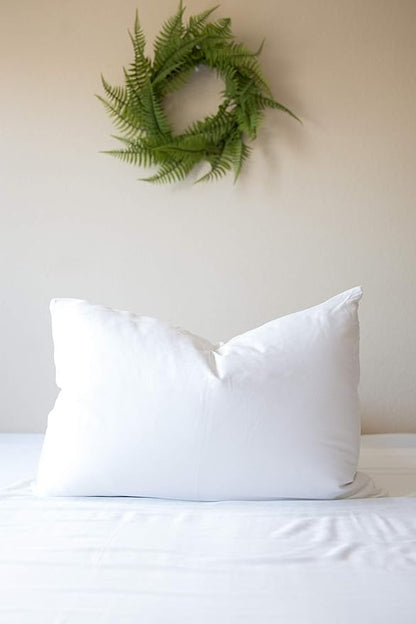 Extra Soft Down Pillow - Great for Stomach Sleepers Pillow - Very Flat - Bed Pillow - White Duck Down - Queen Size