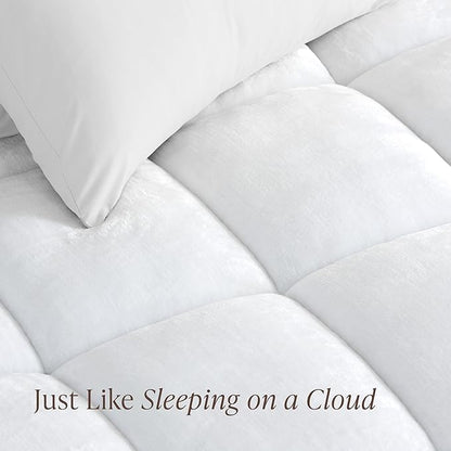 Bare Home Split Head Flex King Microplush Mattress Topper - Pillow Top Reversible - Dual Sided All-Season - 8" to 24" Deep Pocket - Soft Fitted Cover - Plush Mattress Pad (Split Head Flex King)