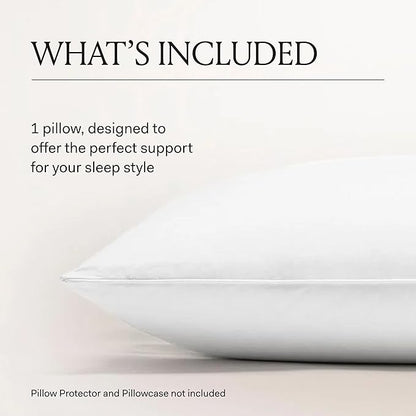 BOLL & BRANCH Down Alternative Pillow - Medium, King - Cooling Shell - Hypoallergenic Primaloft Luxury Down Alternative Fill - Superior Support