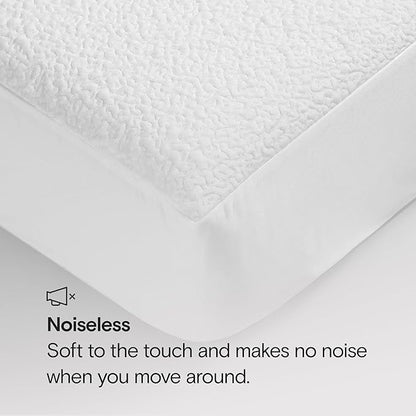 SIJO Mattress Protector, 100% Waterproof, Cooling, Ultra Soft, Noiseless, 16 inch Deep Pocket, Best Overall Mattress Protector Award Winner by Apartment Therapy (Queen)
