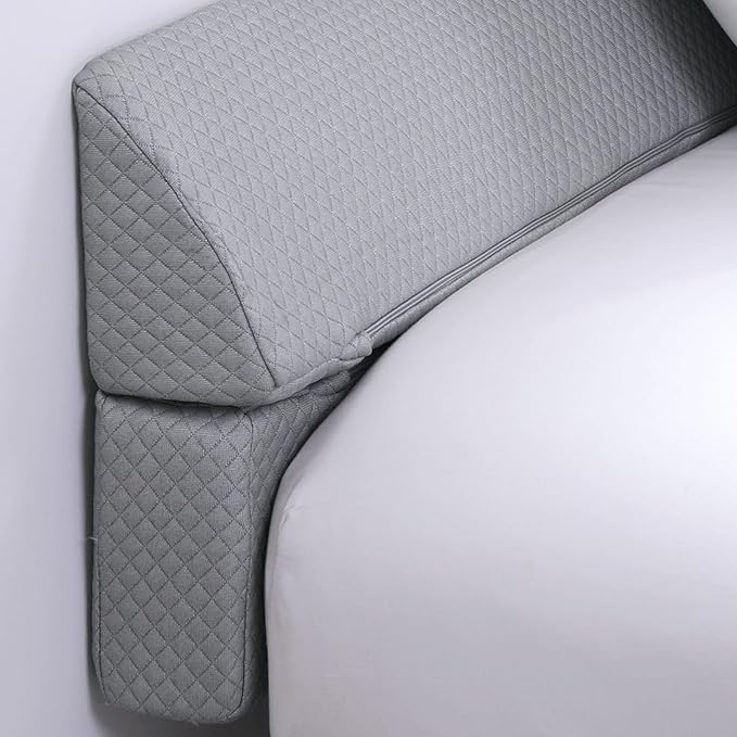 MABOZOO Pillow Wedge for Headboard Gap,Light Grey Bed Wedge Gap Filler King Size,Foldable Bed Wedge Pillow for Headboard, Foam Mattress Gap Filler,76"x6"x6"
