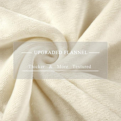 Electric Blanket King Size, Super Soft Cozy Upgraded Flannel Heated Blanket Dual Control with 5 Heating Levels & 10 Hours Auto Off, Fast Heating Blanket & Overheat Protection, 100" x 90", White