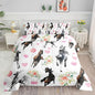 Western Horse Comforter Set Retro Floral Printed Bedding Set with 1 Comforter and 2 Pillowcases for Boys and Girls Bedroom All Season(Horse Twin)