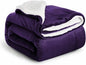 IR Imperial Rooms Sherpa Fleece Throw Blanket Twin Size for Couch - Thick and Warm Fluffy Purple Blankets for Winter, Soft and Fuzzy Twin Blanket for Bed, 60x80 Inches