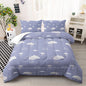 Cute Clouds Printed Bedding Comforter Set King Size for Teens and Adults,Clouds Printed Quilt Set for Bedroom 100% Soft Microfiber All Season with 1 Comforter and 2 Pillowcases