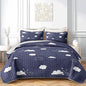 QOOMO Cloud Quilt Set Full/Queen Size,Blue Cloud Bedspread Coverlet Set,Sky 3Pcs Bedding Set Printed Quilt with 2 Pillowcases,Soft and Lightweight,for All Seasons